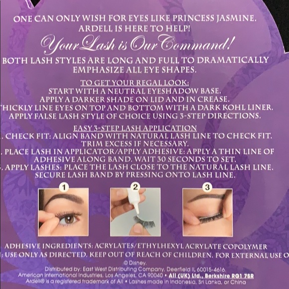 Disney Jasmine Ardell false eyelashes set - Picture 3 of 5